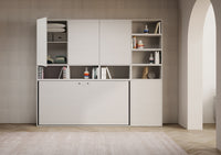 Letto Kando singolo Bianco Frassino composizione E con materasso