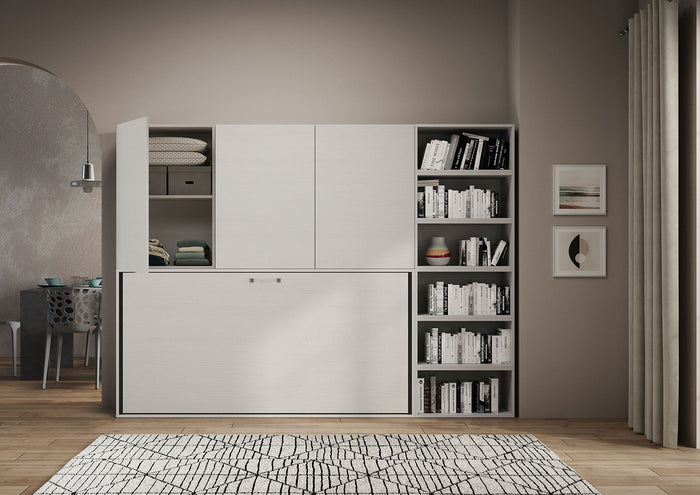 Letto Kando singolo Bianco Frassino composizione G con materasso