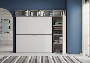 Letto Kando doppio Bianco Frassino composizione I