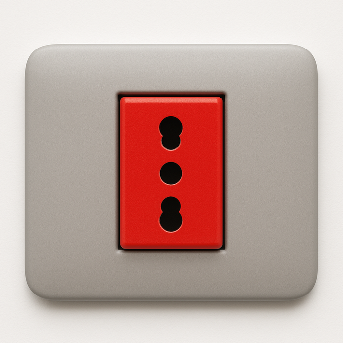 Gewiss gw20295 presa standard italiano 250v ac 2p+t 16a bivalente linee dedicate