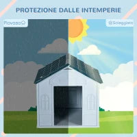 Cuccia per Cani di Taglia Media e Piccola max 20kg in PP Impermeabile, 65x75.7x63 cm, Blu