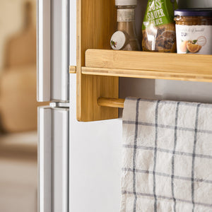 Pensile Cucina Portaoggetti da Appendere, Ripiani Regolabile L42*P10*A73cm, KCR03-N