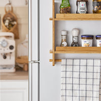 Pensile Cucina Portaoggetti da Appendere, Ripiani Regolabile L42*P10*A73cm, KCR03-N