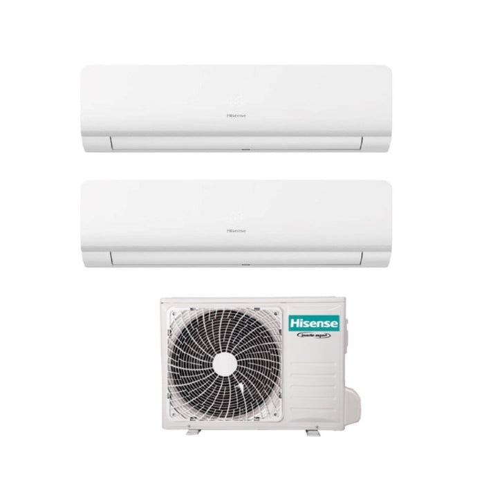 Condizionatore Hisense Dual Split NEW ENERGY 9+18 con 3AMW62U4RJC R-32 Wi-Fi Integrato