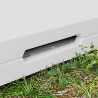Tavolo da Campeggio Pieghevole con 2 Altezze Regolabili in HDPE e Metallo, 86x86x74 cm, Bianco