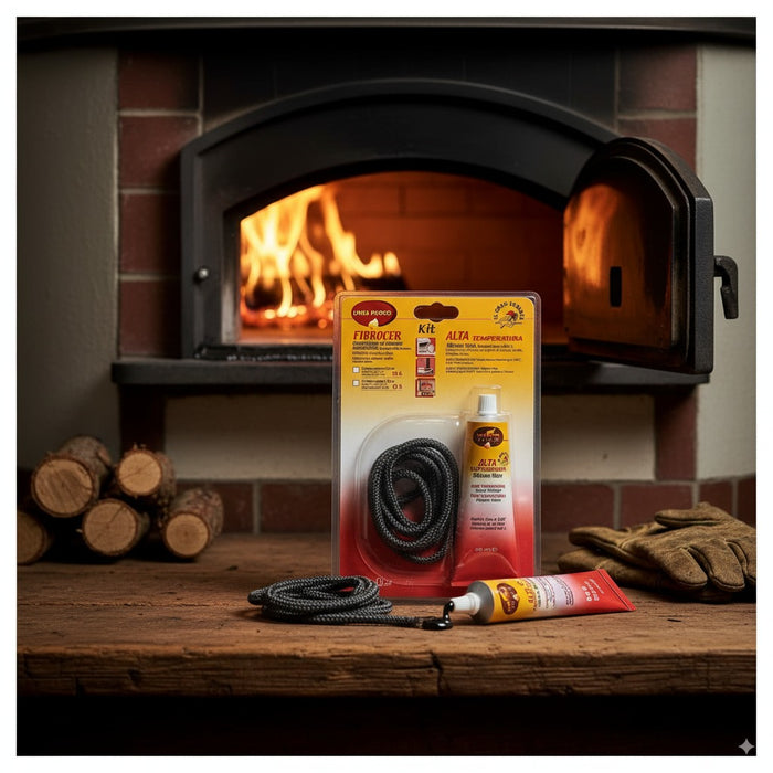 Guarnizione fibrocer mm 6 kit sigill con silicone nero