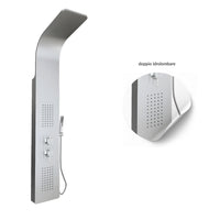 Colonna doccia 3 funzioni acciaio inox 2 bocchette idro lombari l20xp44xh140 001b *** finitura- spazzolato, confezione 1