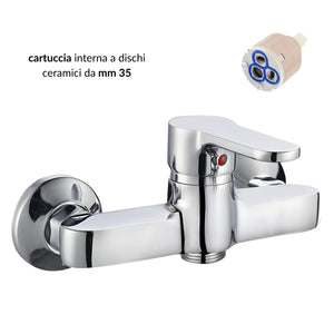 Miscelatore esterno doccia rubinetto monocomando cromato *** confezione 1