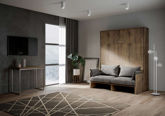 Letto matrimoniale Sofà Kentaro verticale a scomparsa noce (ALESSIA 20)