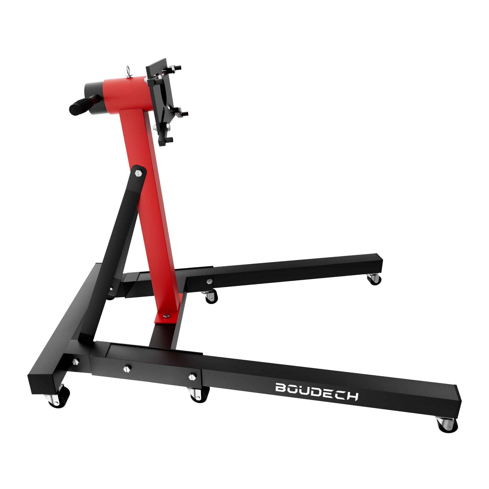 Keplero - Cavalletto di Sostegno per Motore max 900Kg in Acciaio Supporto con Bracci Girevoli 360° Nero