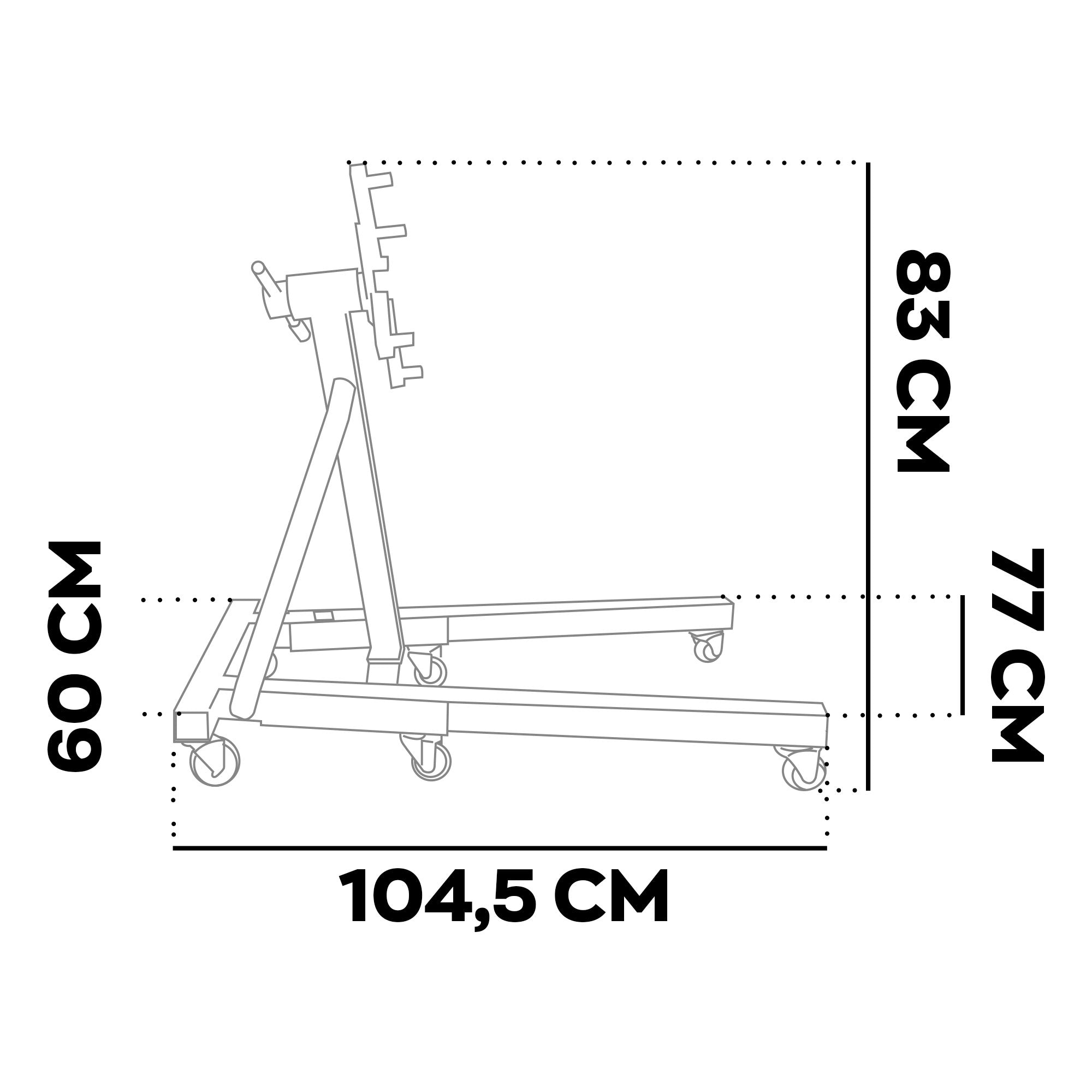 Keplero - Cavalletto di Sostegno per Motore max 900Kg in Acciaio Supporto con Bracci Girevoli 360° Nero