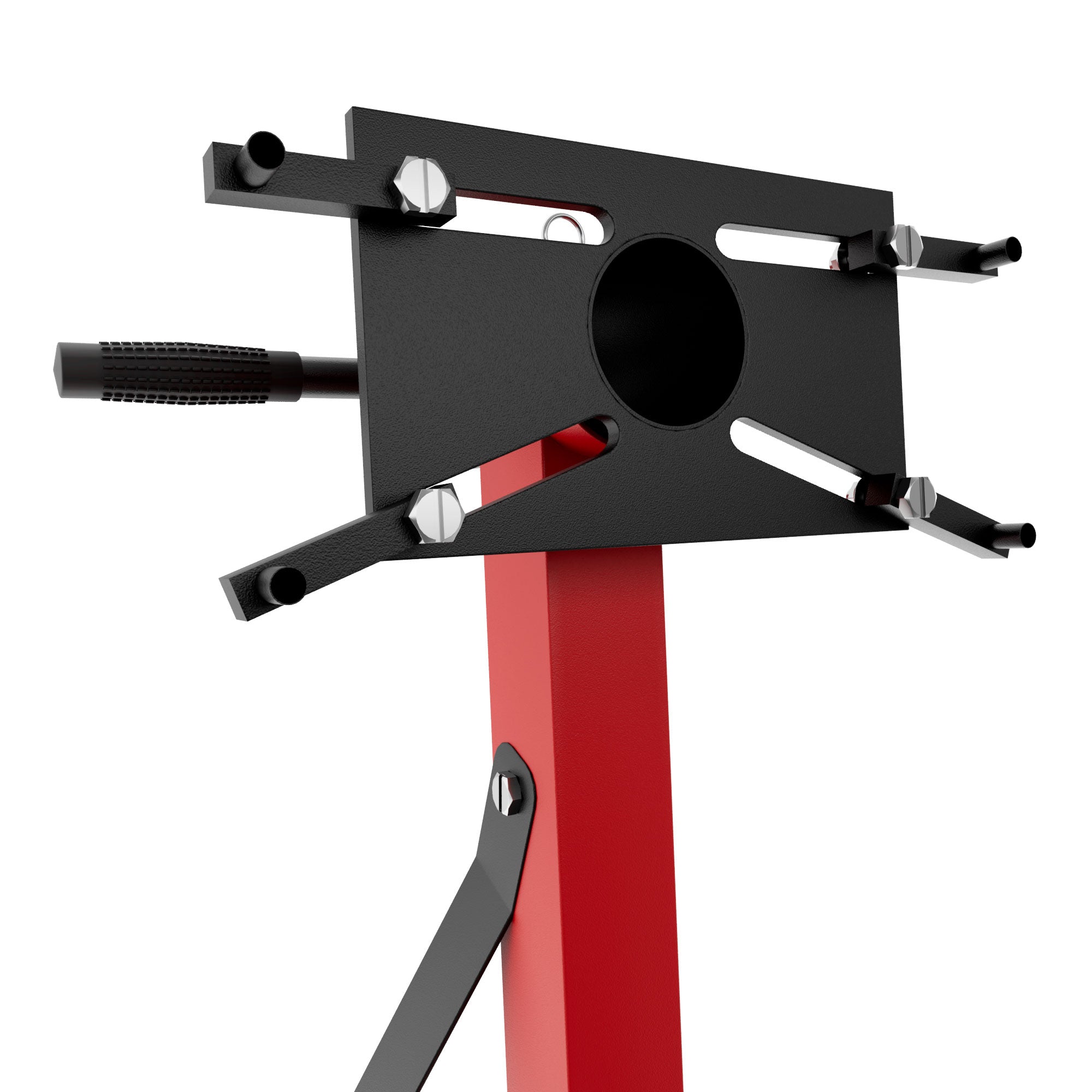 Keplero - Cavalletto di Sostegno per Motore max 900Kg in Acciaio Supporto con Bracci Girevoli 360° Nero