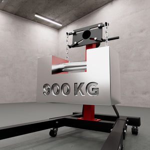 Keplero - Cavalletto di Sostegno per Motore max 900Kg in Acciaio Supporto con Bracci Girevoli 360° Nero