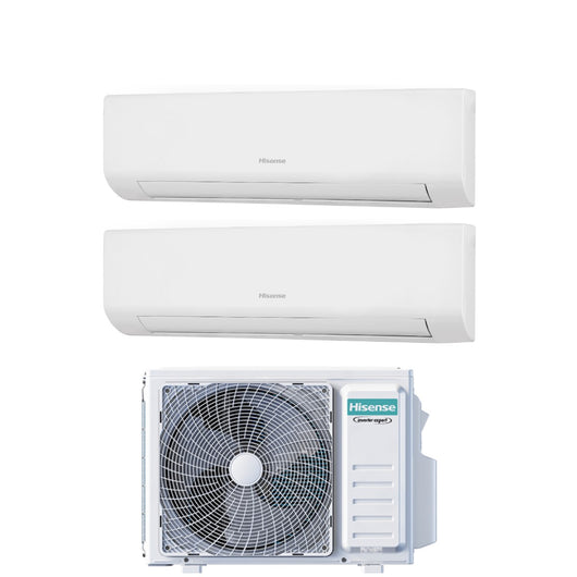 Climatizzatore Condizionatore Hisense Dual Split Inverter serie ENERGY ULTRA 9+9 con 2AMW35U4RGC R-32 Wi-Fi Integrato 9000+9000