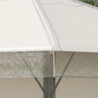 Copertura per Gazebo 3x3 m in PVC Impermeabile e Trasparente con Corde di Sicurezza, 300x300x80 cm