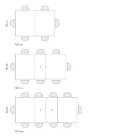 PAZZO DESIGN Tavolo Allungabile con Gambe Incrociate, Made in Italy, 140 x 90 x 74 cm, Bianco Frassinato con Gamba Bianca