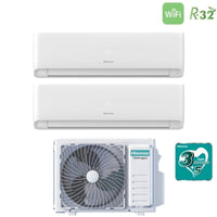Climatizzatore Condizionatore Hisense Dual Split Inverter serie ECOSENSE 7+9 con 2AMW42U4RGC R-32 Wi-Fi Integrato 7000+9000