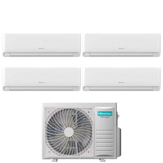 Climatizzatore Condizionatore Hisense Quadri Split Inverter serie ECOSENSE 9+9+9+9 con 4AMW81U4RJC R-32 Wi-Fi Integrato 9000+9000+9000+9000