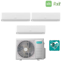 Climatizzatore Condizionatore Hisense Trial Split Inverter serie ECOSENSE 7+7+18 con 3AMW72U4RJC R-32 Wi-Fi Integrato 7000+7000+18000