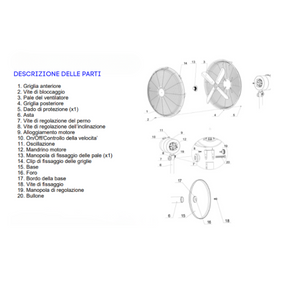 Zeprir pfv40br ventilatore da tavolo retrò 45w pala 40 cm colore bronzo