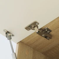 Buffet da Cucina Armadio Multi Conservazione con 2 Cassetti, 1 Armadio, Ampio Piano, 60 x 38 x 168 cm, MDF Bianco