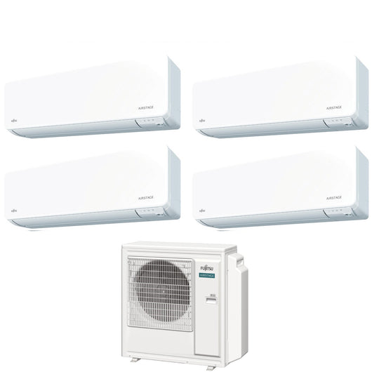 Climatizzatore Condizionatore Fujitsu Quadri Split Inverter serie KG AIRSTAGE 7+7+12+12 con AOEG30KBTA4 R-32 Wi-Fi Integrato 7000+7000+12000+12000