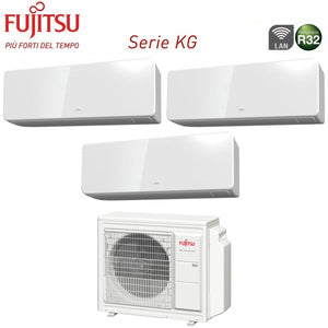 Climatizzatore Condizionatore Fujitsu Trial Split Inverter serie KG 7+7+7 con AOYG18KBTA3 R-32 Wi-Fi Integrato 7000+7000+7000