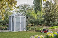 Casetta da Giardino Manor 6x5, Grigia, 185 X 152 X 226 h