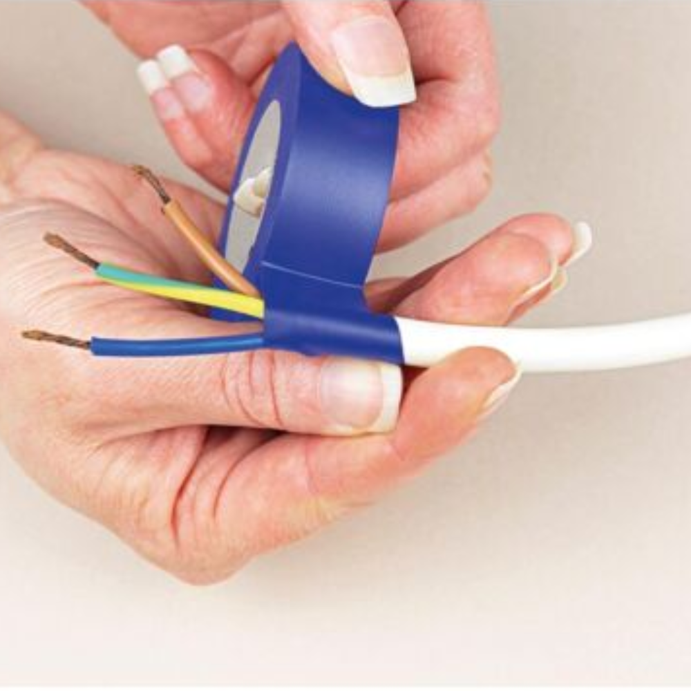 Kit nastro isolante in pvc autoestinguente multicolore per impianti sicuri *** colore blu, dimensioni 15 mm x 10 mt x...