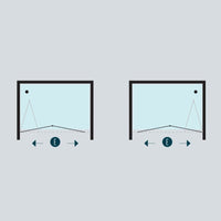 Porta doccia a soffietto book cristallo temprato profilo bianco bianco *** misure 96-100xh190 cm serigrafato, confezi...