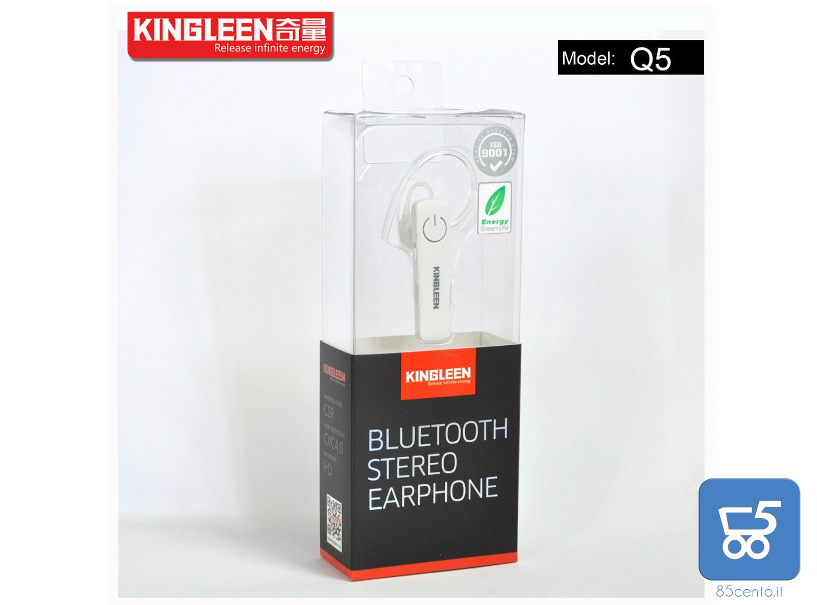 KINGLEEN Q5 auricolare bluetooth senza fili audio HD ricarica Micro Usb Android Apple Tablet