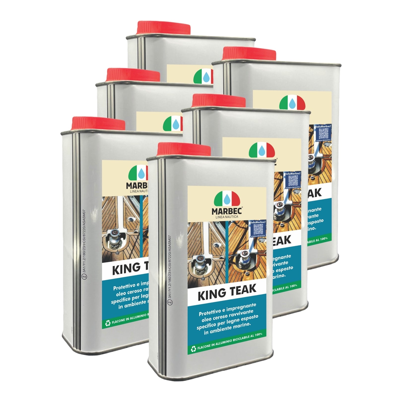 Impregnante per teak marino KING TEAK   1LTx6Pz
