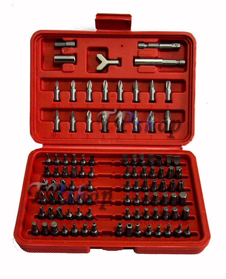 KIT 100 INSERTI  PER CACCIAVITE AVVITATORE A BATTERIA IN VALIGETTA