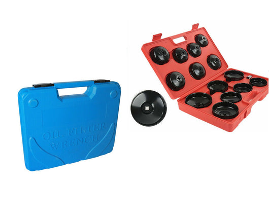 KIT 15 PEZZI CHIAVI CHIAVE A TAZZA PER FILTRO OLIO UNIVERSALE CHROME VANADIUM