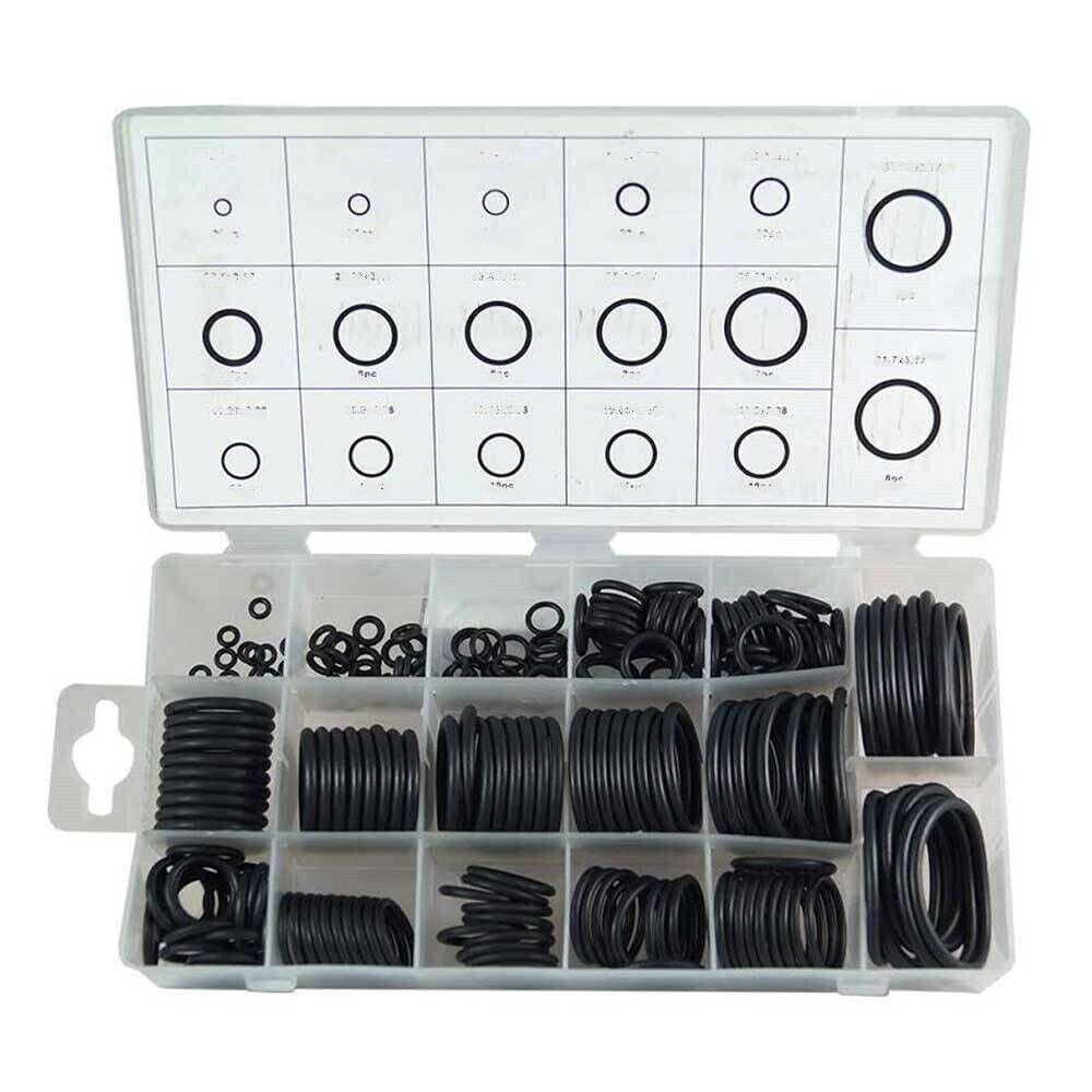 KIT 222 PZ GUARNIZIONI O'RING 17 MISURE DIVERSE ORING ANELLI GOMMINI