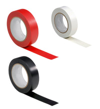 KIT 3 ROTOLI NASTRO ISOLANTE ELETTRICO NERO ROSSO BIANCO PER ELETTRICISTA PVC