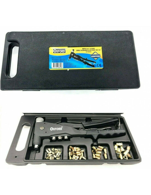 KIT 66 PZ RIVETTATRICE PER INSERTI RIVETTI FILETTATI FILETTI M3 M4 M5 M6 DY8802