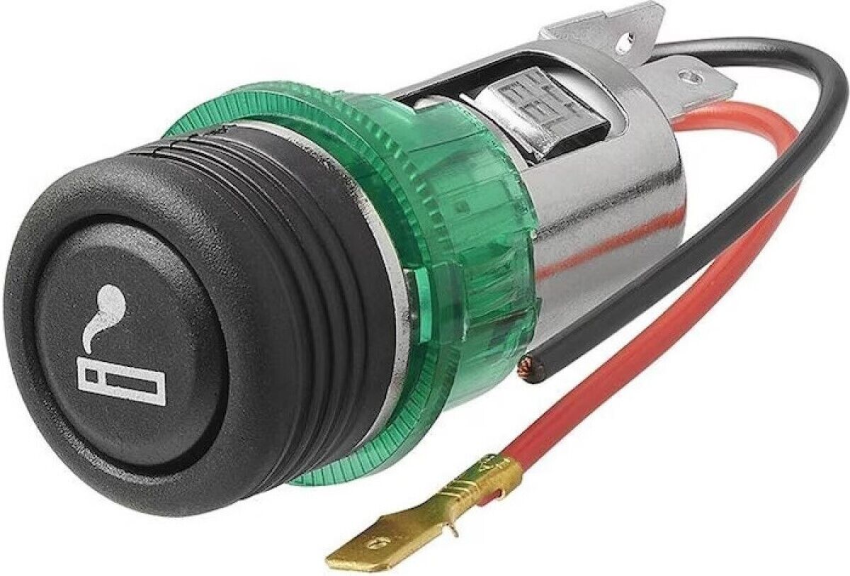 KIT ACCENDISIGARI ACCENDINO SIGARETTE PER AUTO CAMPER 12VOLT LUCE ILLUMINA