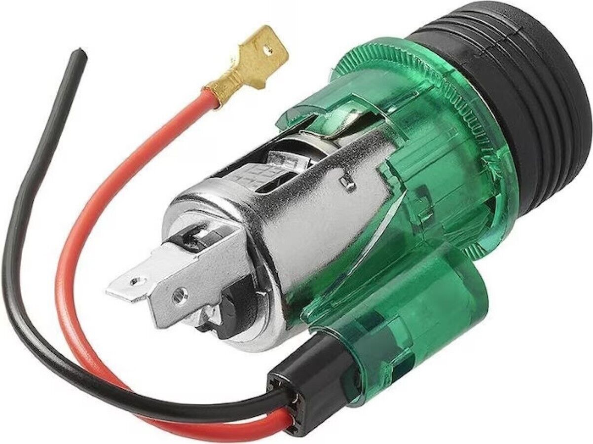 KIT ACCENDISIGARI ACCENDINO SIGARETTE PER AUTO CAMPER 12VOLT LUCE ILLUMINA