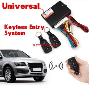 KIT CHIUSURA CENTRALIZZATA CENTRALINA UNIVERSALE PORTA AUTO + 2 TELECOMANDI