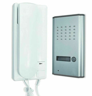 KIT CITOFONO MONOFAMILIARE CORNETTA 2 FILI APRIPORTA CANCELLO DA INTERNO ESTERNO