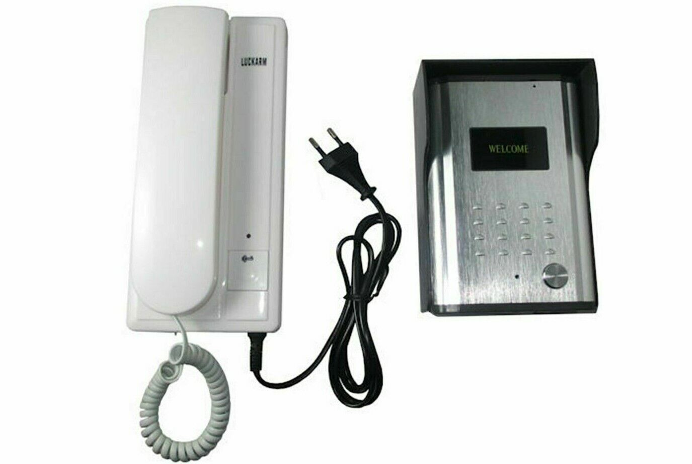 KIT CITOFONO MONOFAMILIARE PER ESTERNO 2 FILI CORNETTA APERTURA CANCELLO 328A M