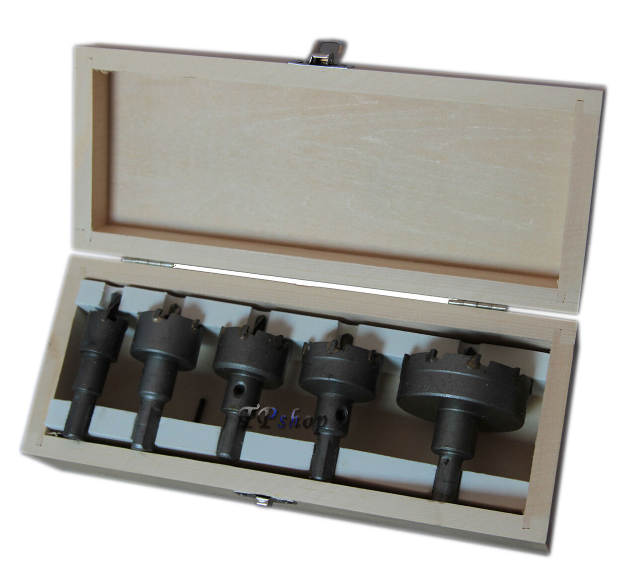 KIT DI 5 FRESE A TAZZA HSS DENTI IN METALLO DURO DA 18 30 32 35 55MM PER MURO