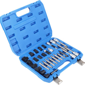 KIT DI CHIAVI 30 PEZZI PER SMONTAGGIO PULEGGIA E ALTERNATORE MOTORE AUTO