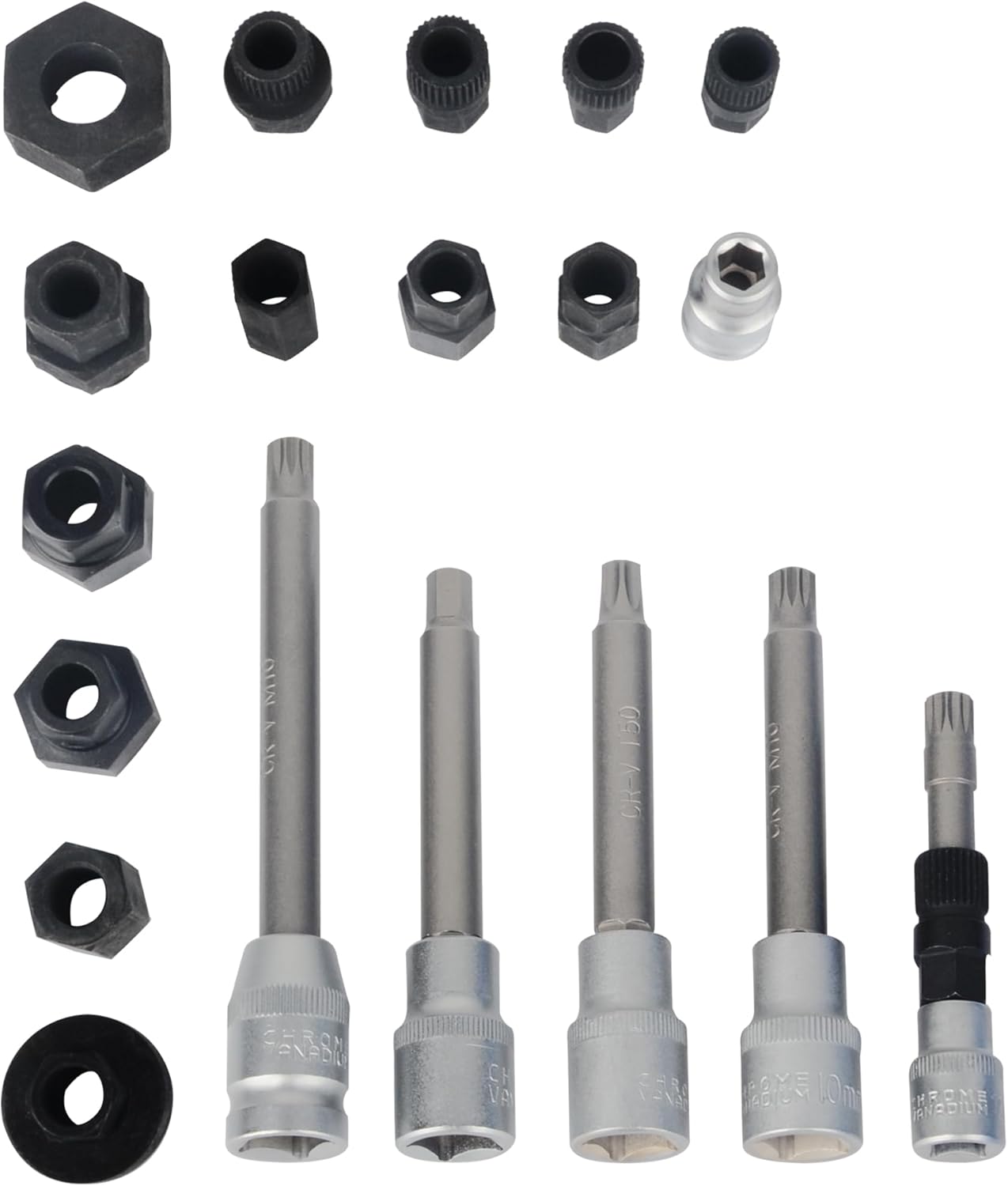 KIT DI CHIAVI 30 PEZZI PER SMONTAGGIO PULEGGIA E ALTERNATORE MOTORE AUTO