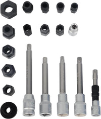 KIT DI CHIAVI 30 PEZZI PER SMONTAGGIO PULEGGIA E ALTERNATORE MOTORE AUTO