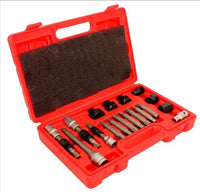 KIT DI CHIAVI PER SMONTAGGIO PULEGGIA E ALTERNATORE MOTORE AUTO 18 PEZZI VALIGIA