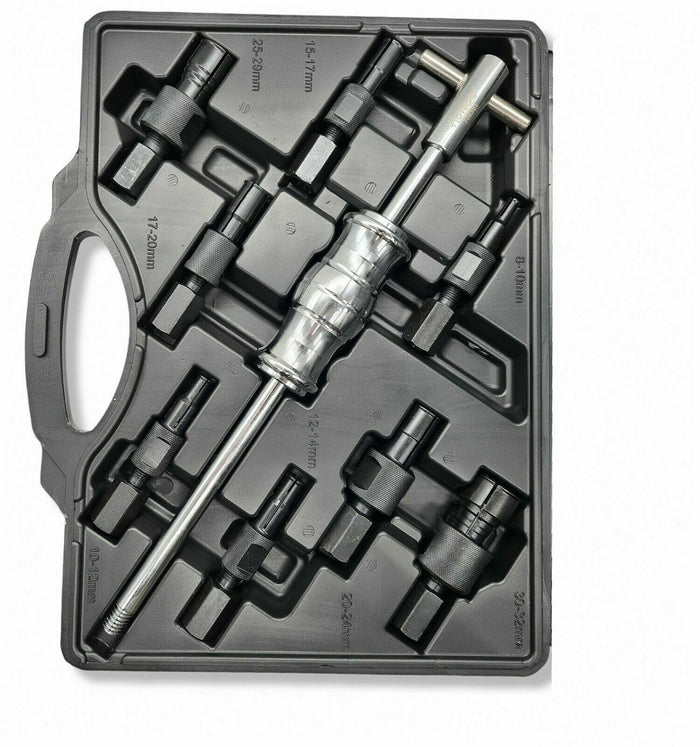 KIT ESTRATTORE PER CUSCINETTI INTERNI MARTELLO SCORREVOLE 9 PEZZI