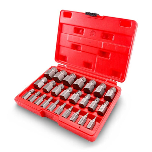 KIT ESTRATTORI 25 PZ VITI PERNI BULLONI SPEZZATI ROVINATI PRIGIONIERI FS-19668