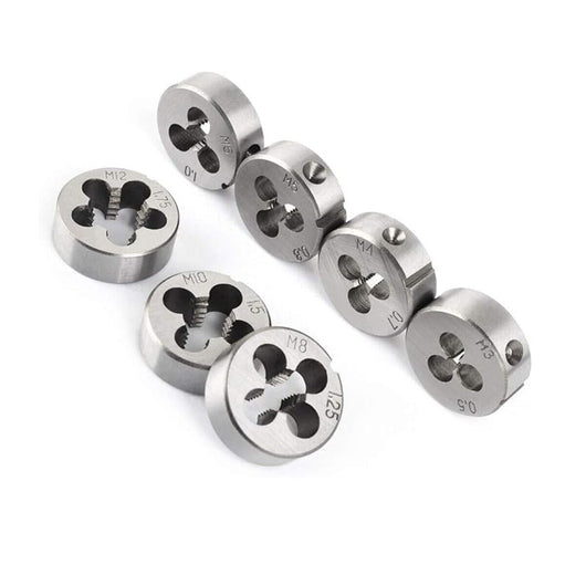 KIT FILIERA 32 PEZZI PER FILETTATURA MASCHI M12 M10 M8 M6 M5 M4 M3